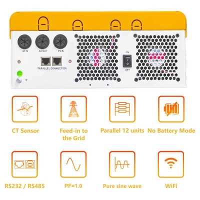 Hybrid Solar Inverter 5.5KW 48VDC Single Phase Pure Sine Wave MPPT with WiFi Remote Monitoring