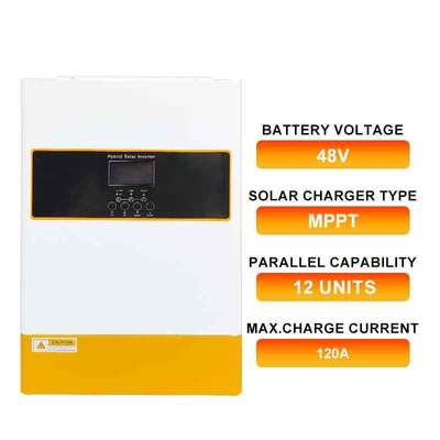 Single Phase MPPT 6.2kw 6.2KVA 48V Hybrid Solar Inverter Pure Sine Wave Off Grid with WiFi Control