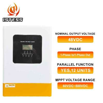 48V Single Phase Hybrid Solar Inverter 6.2kW Pure Sine Wave EQ Battery Optimize